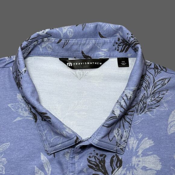 Travis Mathew Featherweight Cruise Polo Heather Violet Storm XXL GUC - Picture 5 of 11